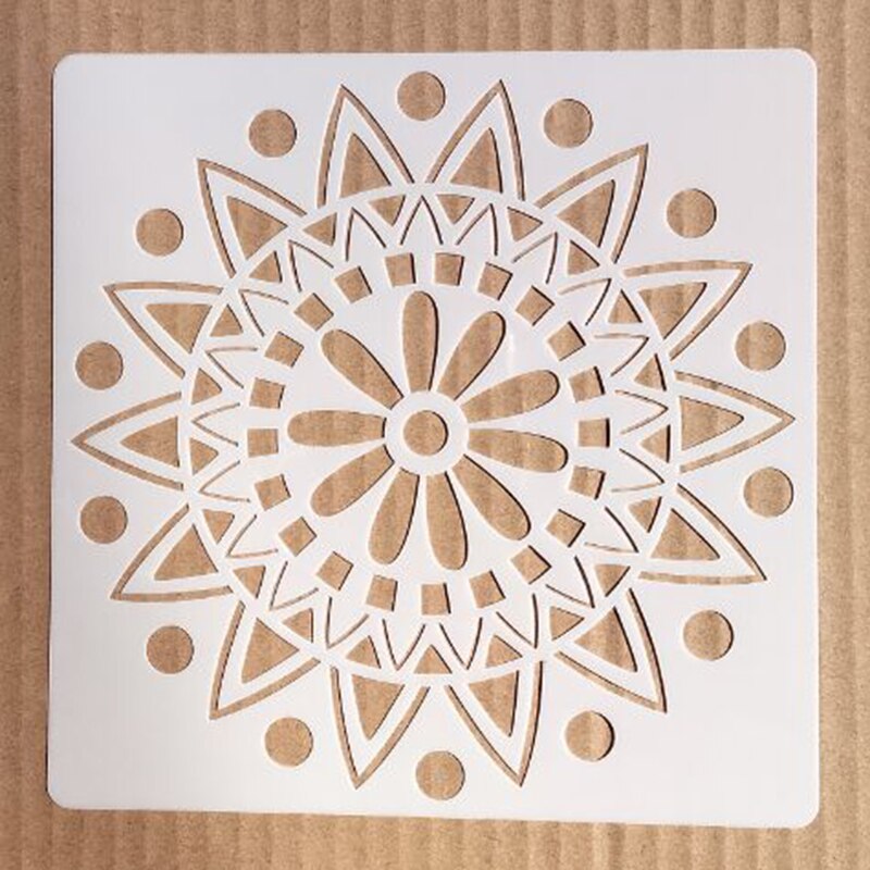 Pochoir Mandala pour meubles, 30x30Cm, 1 pièce, peinture murale, décoration, superposition plastique, bricolage, coloration, gaufrage, scrapbooking: c3