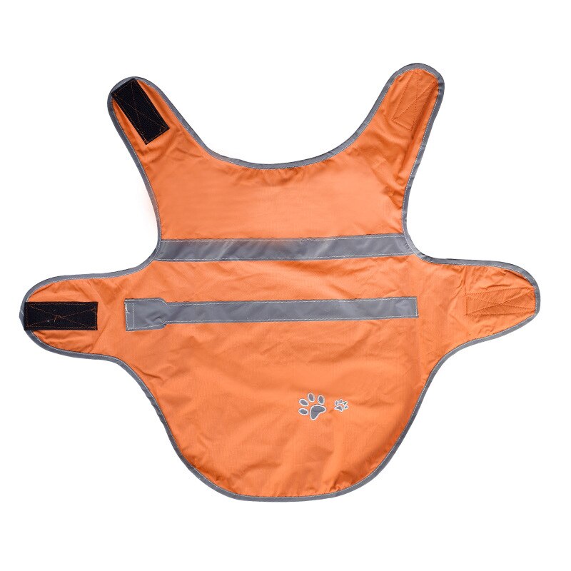 Pet Cats Dog Reflective Strip Raincoat Waterproof Snow-Proof Orange Dog Pet Rain Clothes LBShipping