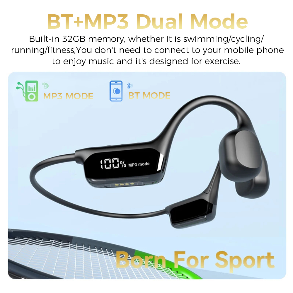 S10 Knochen leitung Bluetooth Headset IPX8 Neckband Kopfhörer Bluetooth 5.4 Schwimm kopfhörer 32GB Sport Ohrhörer Ohrhörer