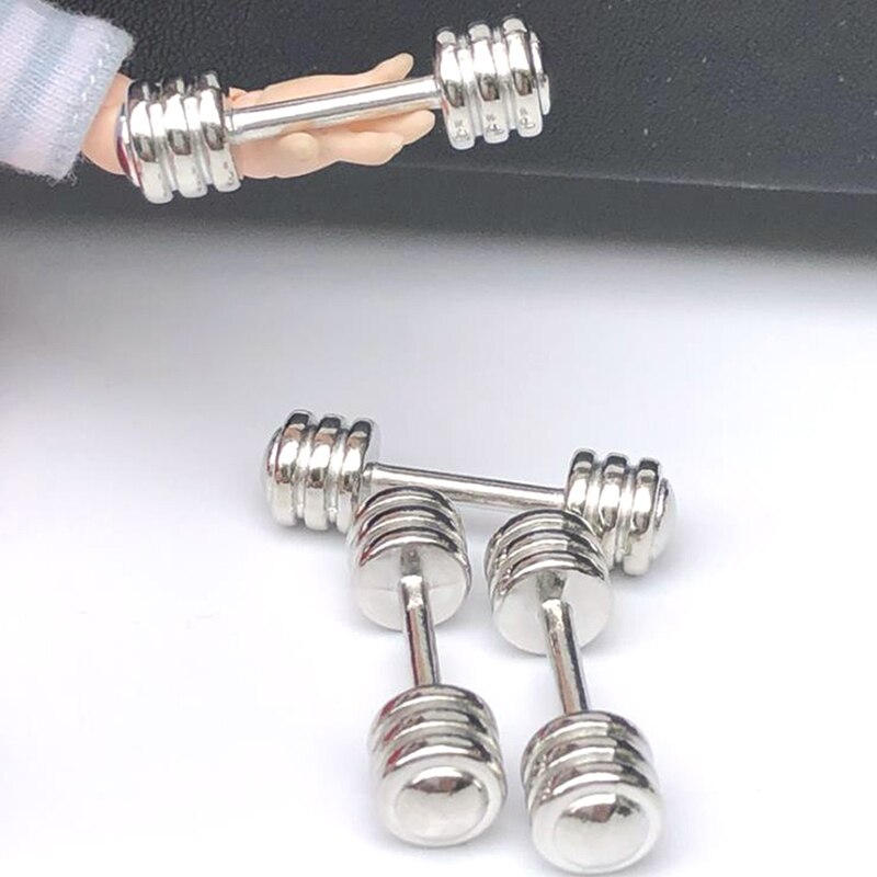 2pz 1/12 Dollhouse Bilanciere Manubri Manubri Palestra Pesi Palestra Giocattolo Modello di Bambola Decorazione