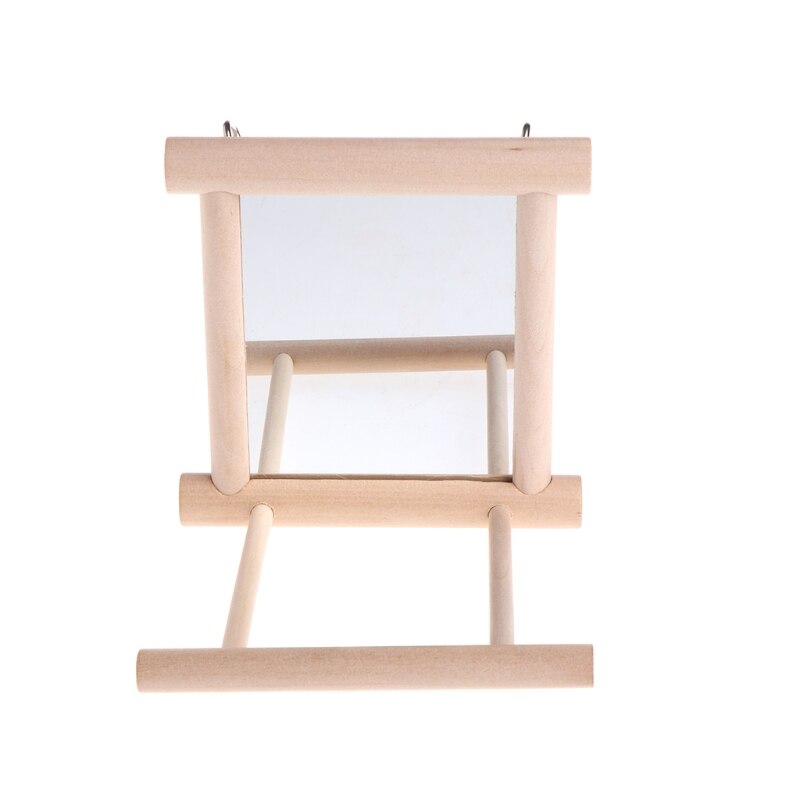 Vogel-Spielzeug Mit Spiegel Und Sitzstange – Für Papageien, Sittiche, 10x10x10 Cm
