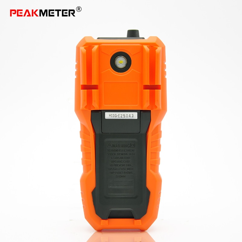 Peakmeter  pm18c trms digitalt multimeter 6000 tæller ac dc volt amp meter ohm modstand kondensator temperatur live wire freq tester