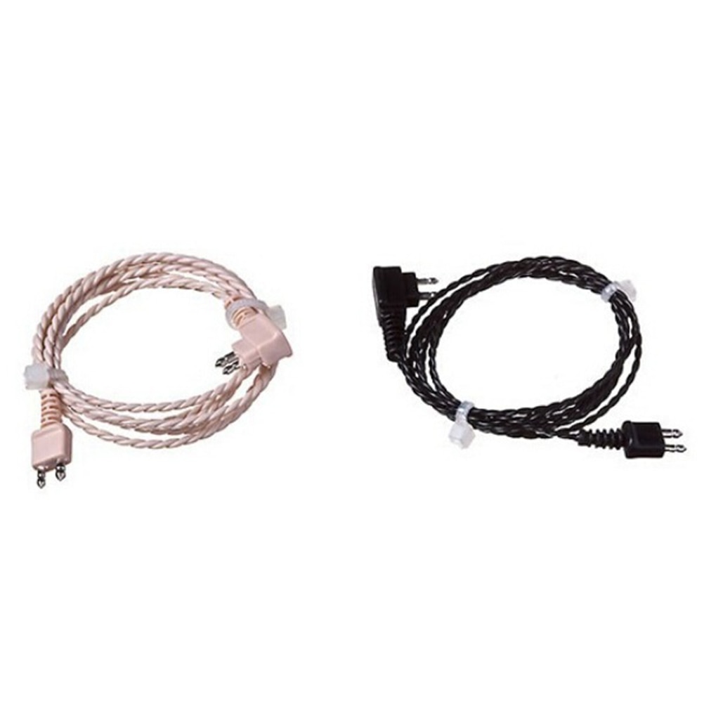 Universele 2pin Adapter Kabel Gehoorapparaat Ontvanger Voor Pocket Zwart/Beige Draad Standaard Netsnoer Ear Care Tool