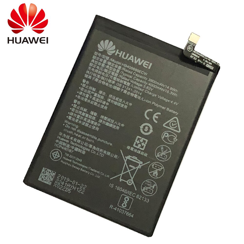 Original huawei batería de reemplazo 4000mAh HB406689ECW para Huawei disfrutar de 7 Plus TRT-L53 TRT-L21A TRT-AL00 TL10A Y7 TRT-LX1 /LX2