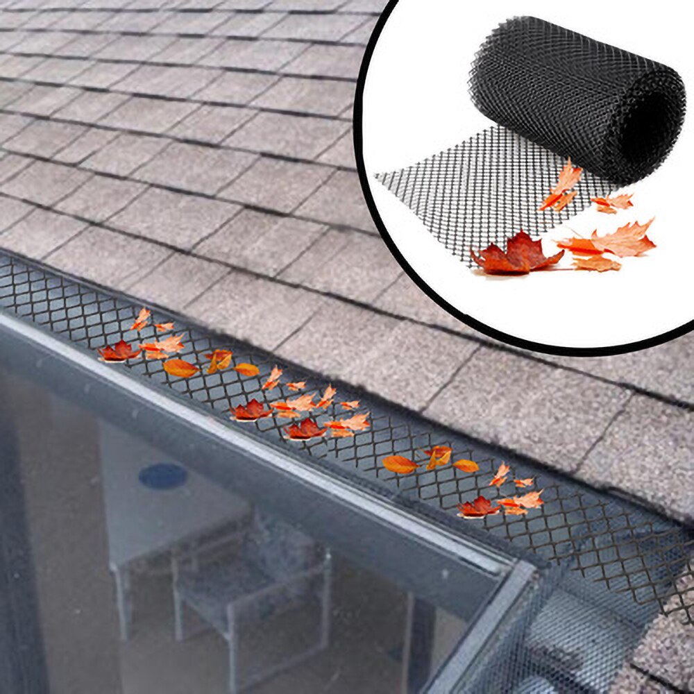 Roof Trough Net Sink Protection Net With Stakes Stops Leaves Anti-Clogging Net Cover Gardening Accessories Cleaning Tool