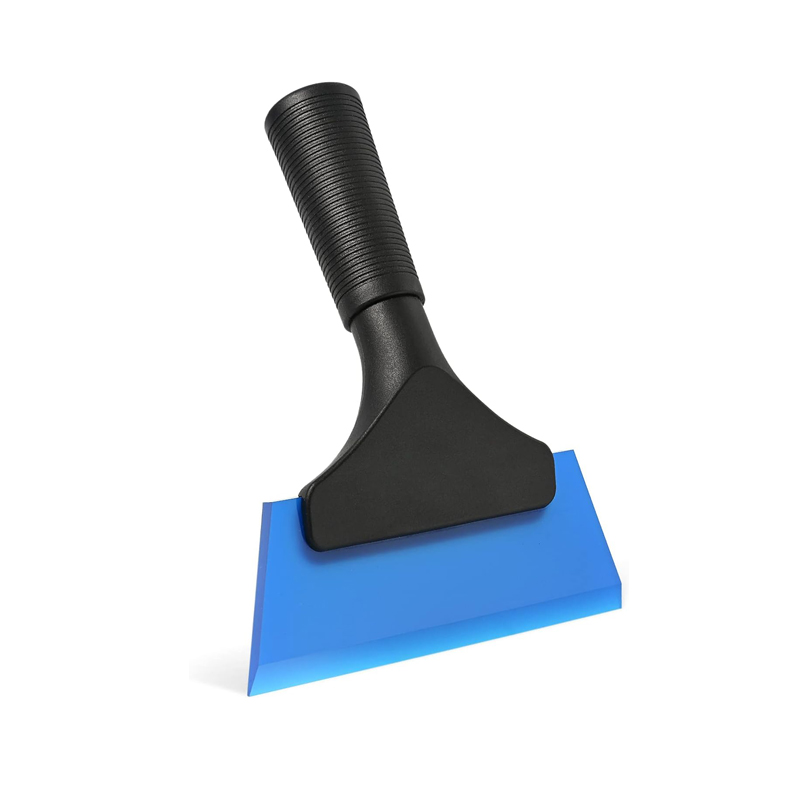 1Pc raschietto pulito pala gomma finestra tinta tergipavimento lama d'acqua tergicristallo vetro pratico strumento detergente autolavaggio rompighiaccio: Blu