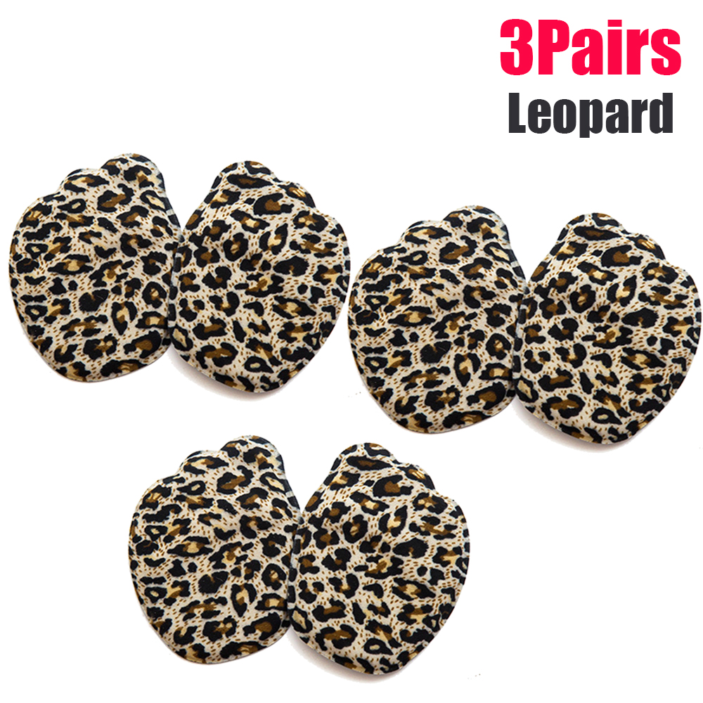 3 Pair Nuttig Zool Hoge Hak Voet Kussens Voorvoet Anti-Slip Binnenzool Ademende Schoenen Vrouwen Bescherming Voet Pad Ondersteunt inserts: Leopard-3