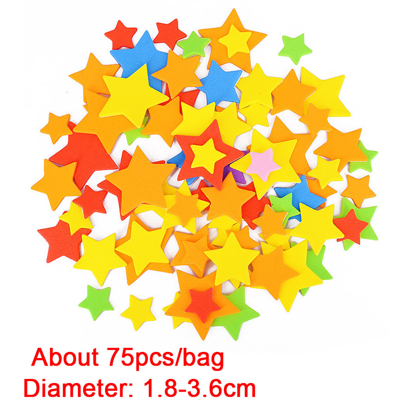 Naklejki 3D z pianki EVA Cartoon Animal Number Star Heart Vehicle Mix Color Samoprzylepne naklejki rzemieślnicze dla dzieci DIY Education Toys Gift: Złota