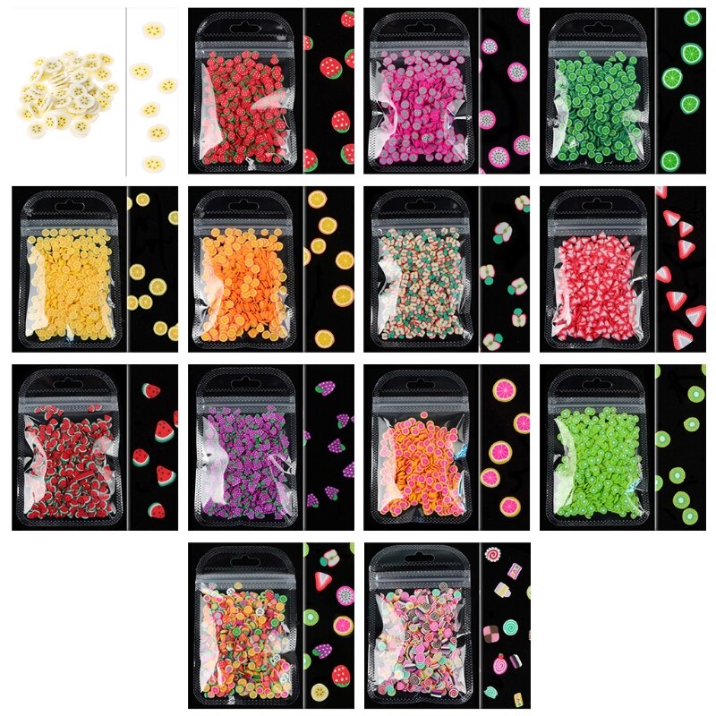 1 packung weiche ton-harz-füllmasse, bunte mischung aus füllmaterial für diy-epoxidharz-schmuckherstellung und diy-nagelkunstdekoration