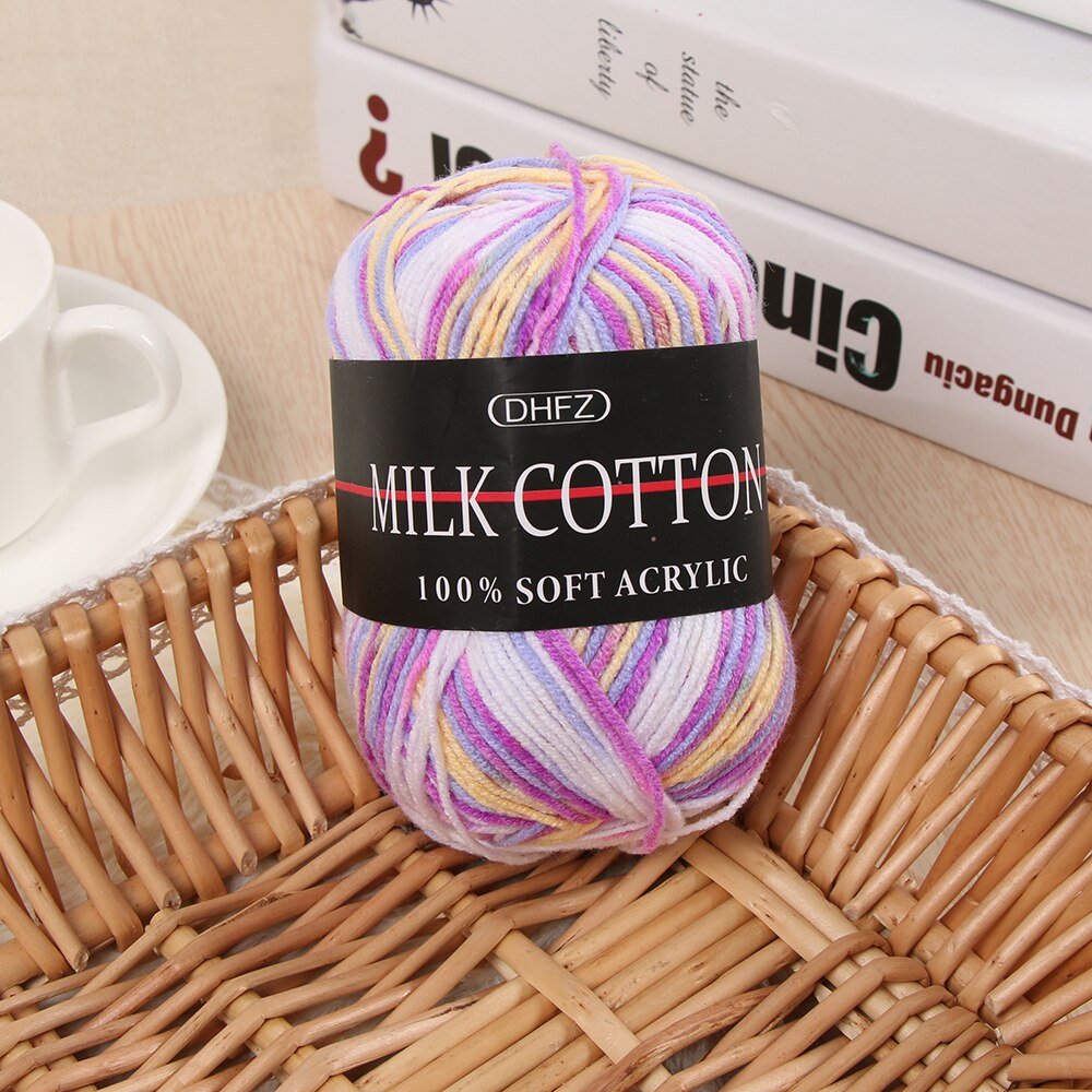 Lot de fils mixtes colorés DK | Coton doux, Lot de 23 couleurs, tricot Crochet, bricolage, fil de coton doux, accessoires de couture pour bébé, 50g