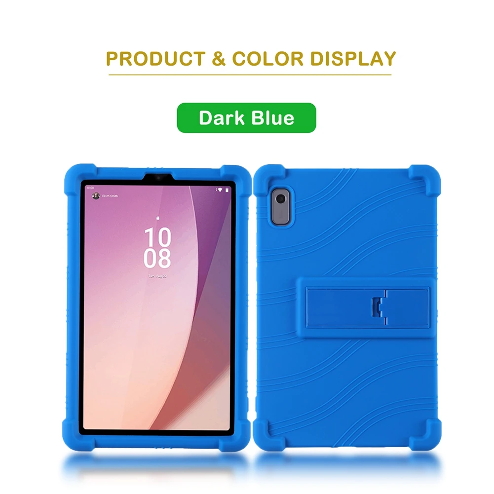 Schutzhülle für lenovo tab  m9 m 9 tb-310fu -310xu 9.0  m9 mit ständer, stoßfeste silikonhülle für kinder-tablets: Blau