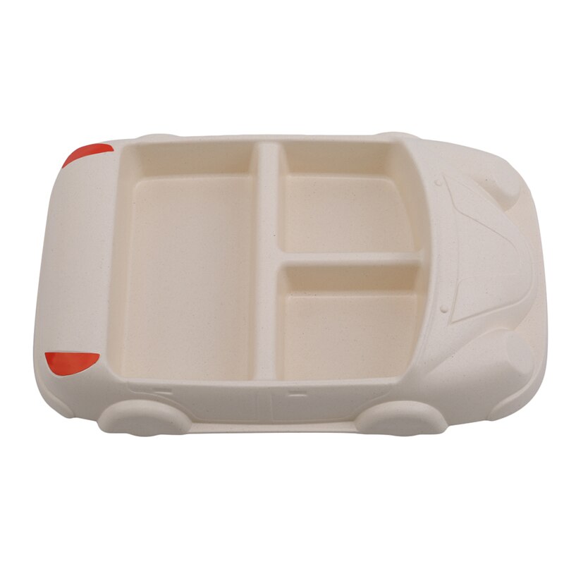 Bébé bambou Fiber plats enfants créatifs mignon Kawaii voiture forme assiette divisée enfants vaisselle enfants nourriture assiette