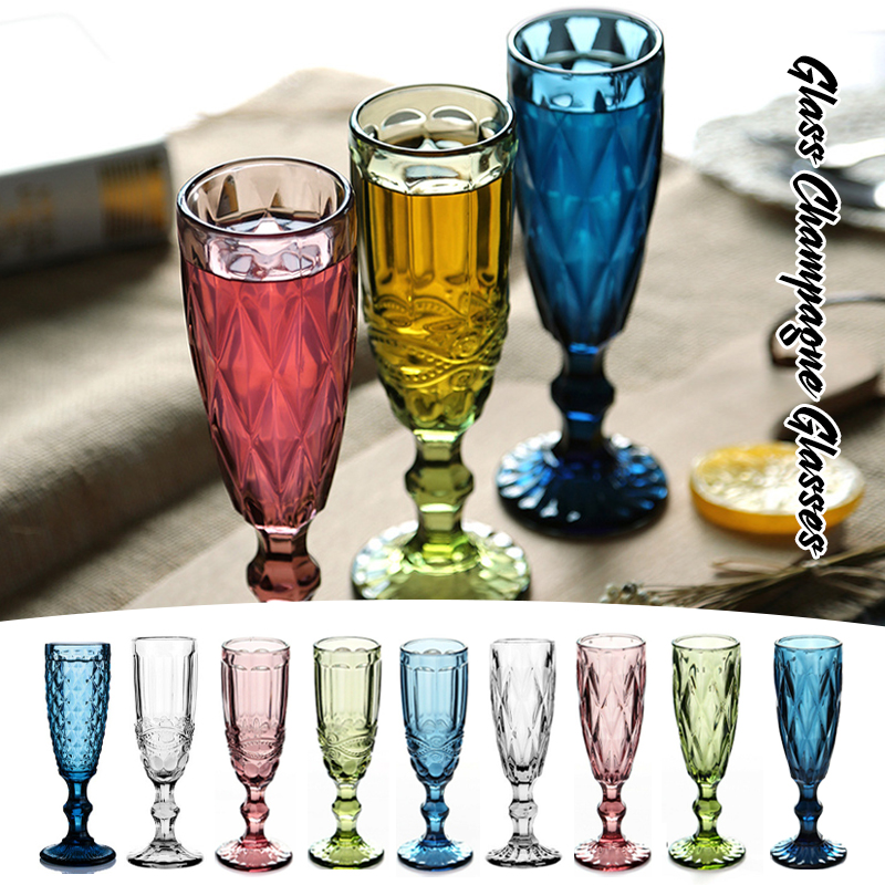 Verre à vin rouge Vintage gaufré 150ml, gobelet à jus rétro, verre à eau, verre à Champagne, verres à vin pour fête de mariage
