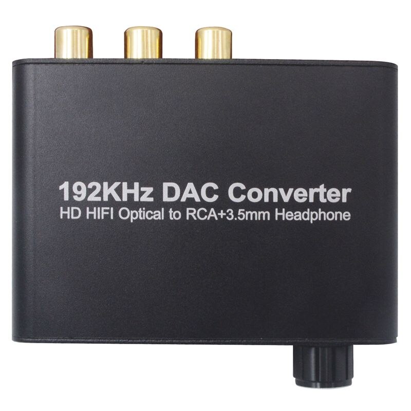 192kHz DAC Fiber Coaxial Converter - Digital Audio Decoder for AC-3/DTS - Volume Control