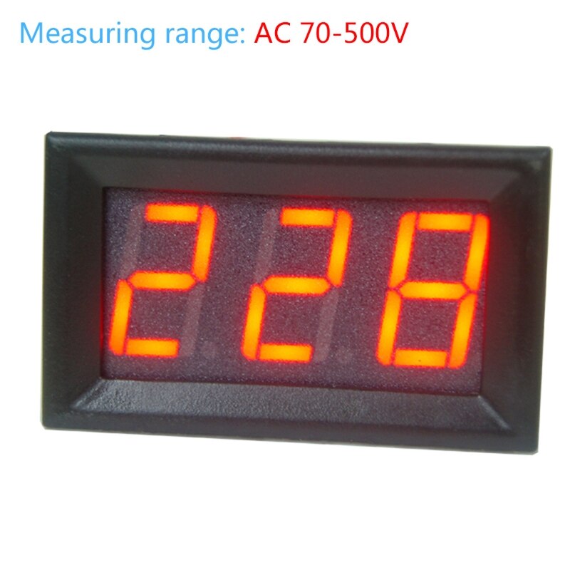 Ac 70-500V Digitale Voltmeter 0.56 Inch Rode Led 2 Draad Volt Voltage Test Meter 270E