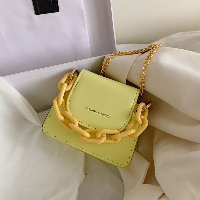 Merk acryl ketting handtassen mini crossbody tassen voor vrouwen schouder messenger bags dames kleine clutch dames portemonnee bolsa