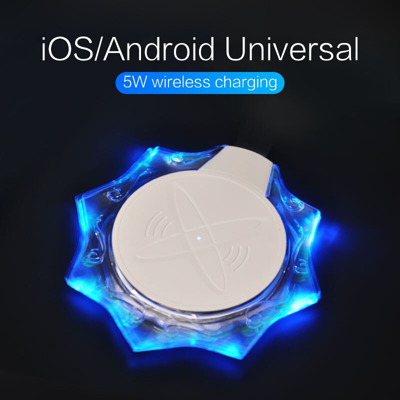 Schnelle Qi Drahtlose Ladegerät Ultra Dünne Kristall Qi kabellos aufladen Pad für Iphone XS X 8 Samsung Huawei Kamerad 20 Profi Ladegerät
