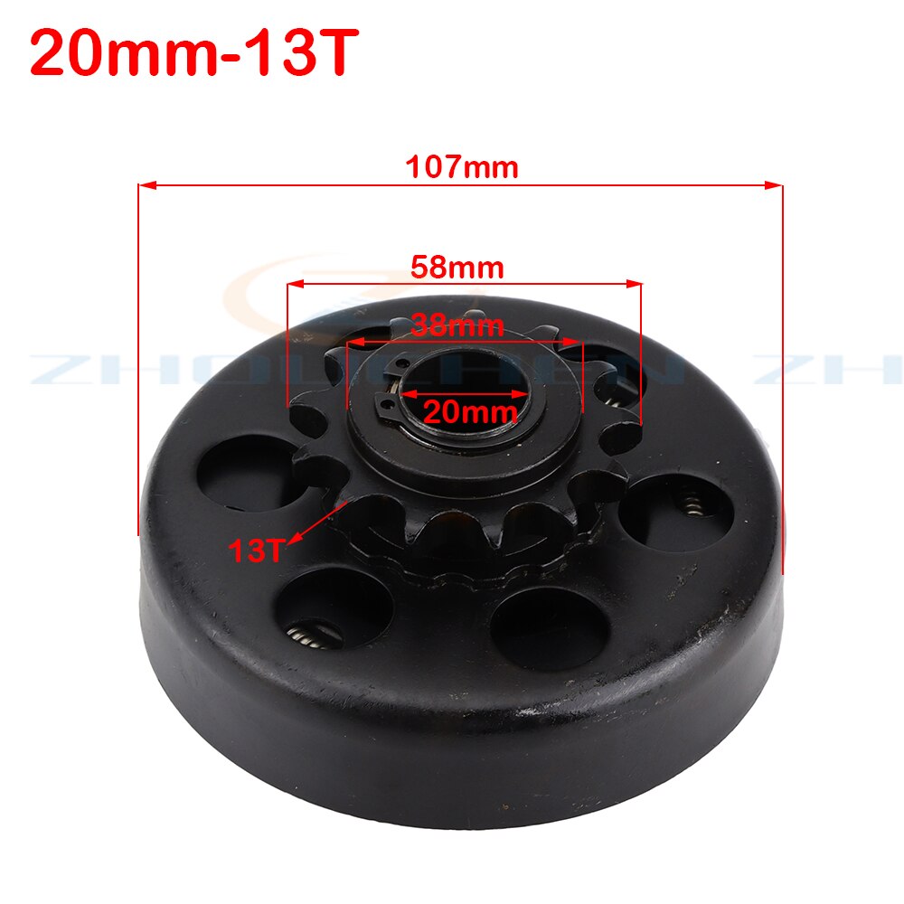 19mm 20mm Kreisel Automatische Kupplung 3/4 &quot;10&quot; 11 &quot;12&quot; 13 &quot;14&quot; 18Zahn 420\35\428 kette für gehen Kart Spaß Kart Minibike Motor-: 20mmX13t