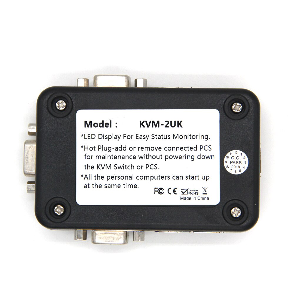 USB KVM Switch Switcher 2 Port VGA SVGA Switch Box USB 2.0 Mouse Keyboard 1920*1440 Switch box