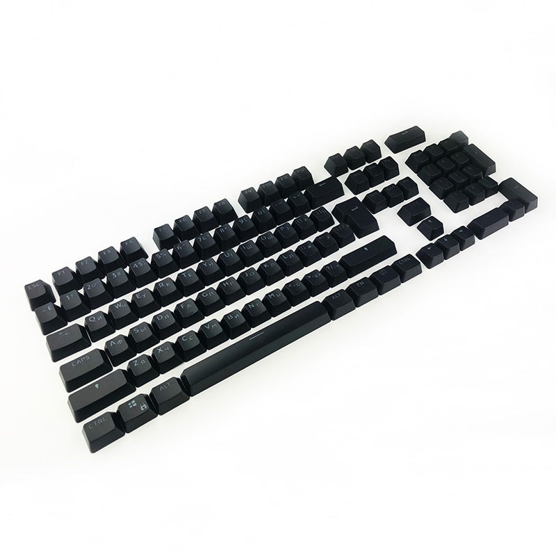 Russian Keycaps for Mechanical Keyboard Compatible with MX Switches DIY Replacement Transparent Support Led Lighting Keycaps