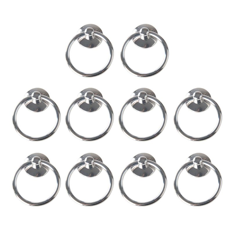 10 Pack Cabinet Knob Cupboard Drawer Pull Handle Dresser Ring Pulls with Screws M2EF