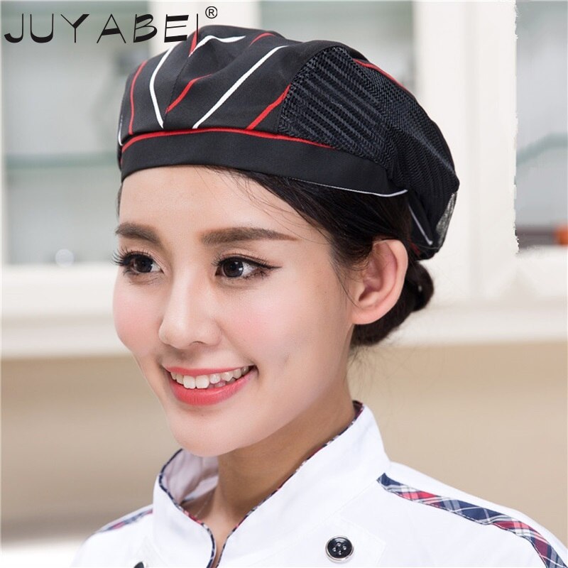 Chef Hats Cafe Bar Waiter Beret Restaurant Hotel Work Wear Kitchen Cook Baking Cap Men Women Working Cap Breathable Mesh 56-58cm: 1