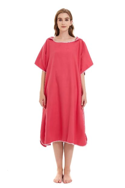 Surfponcho Aankleedhanddoek met capuchon Microvezel stranddeken Badhanddoek Zwemhanddoek Wetsuit Strandponcho: Paars