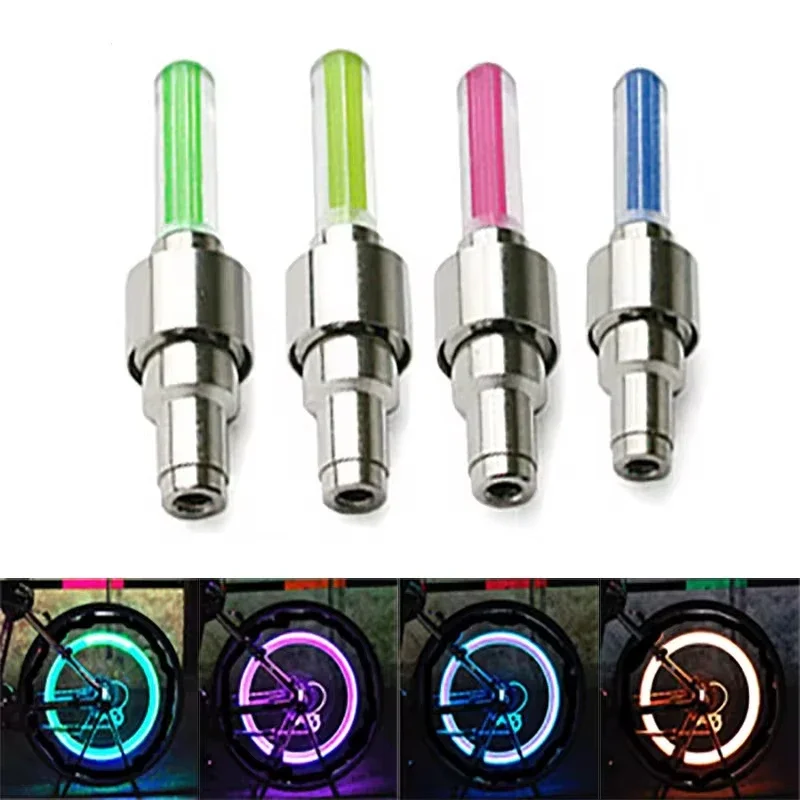 Luces de bicicleta con Sensor de movimiento, luces LED para coche, tapas de válvula de neumático de carretera, radios de rueda, luz LED, accesorios para motocicleta, Flash de neón