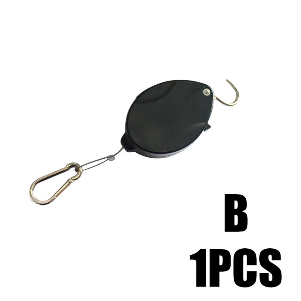1/2pcs Plant Pulley Retractable Hanger Hanging Planter Flower Basket Pot Hooks Black SMR88: B 1PCS