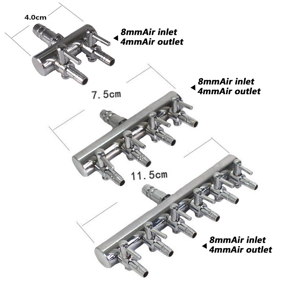 2 4 6 Way Air Splitter Valve Aquarium Fish Tank Luchtpomp Flow Splitter Distributeur Pomp Valve Kraan Hendel schakelaar Klep