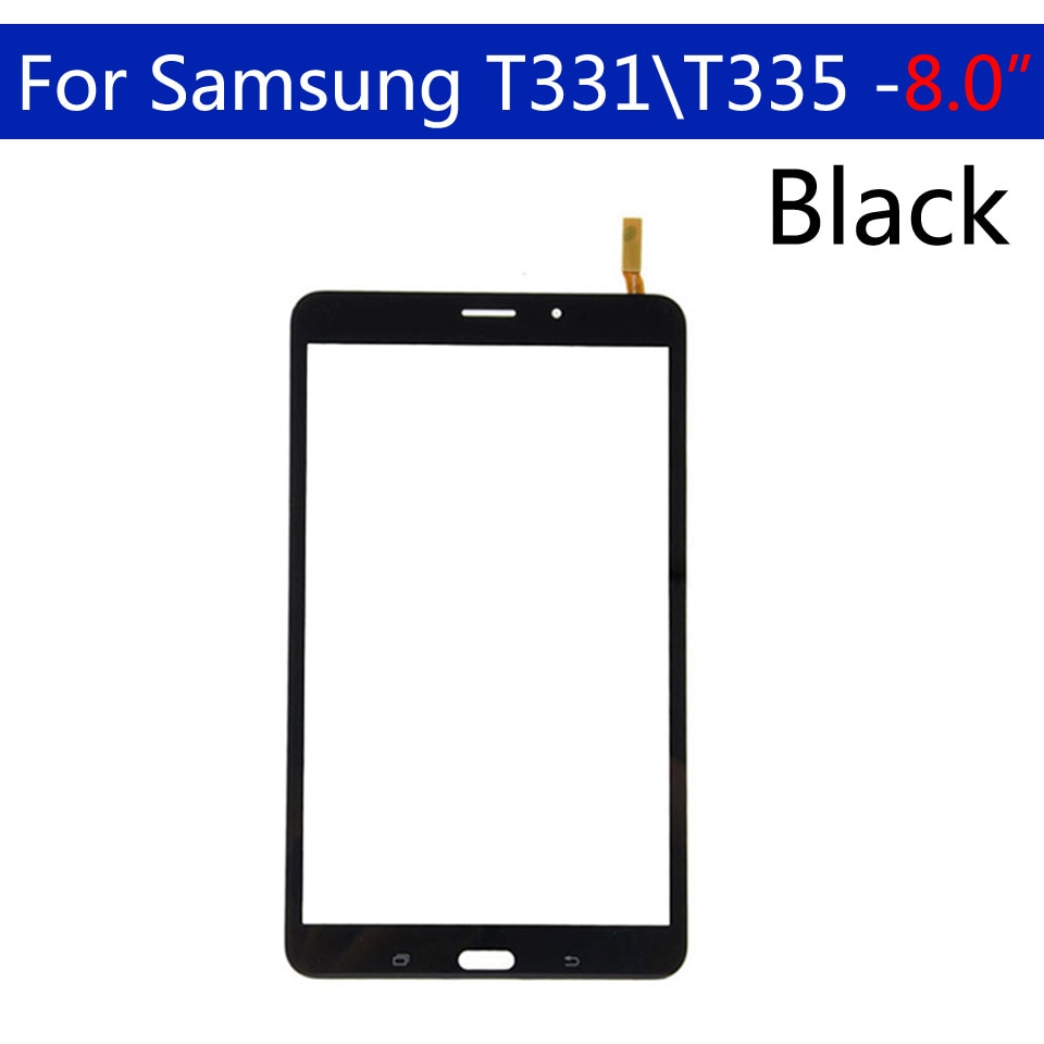 Dla Samsung Galaxy Tab 4 8.0 T331 t335 T330 ekran dotykowy Panel Digitizer szklany obiektyw wyświetlacz LCD Tablet wymiana ekranu dotykowego