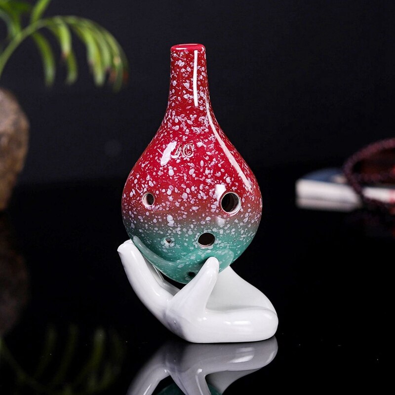 Ocarina 6 Hole Ocarina Ceramic Ocarina Wine Bottle Style Starry Ocarina- Alto C