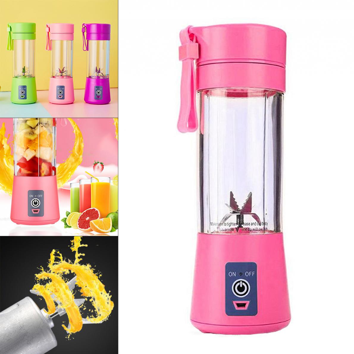 Usb Draagbare Juicer Cup Huishouden Blender Fruit Mengmachine Sap Cup Met Zes Messen Voor Home Office Travel Sport