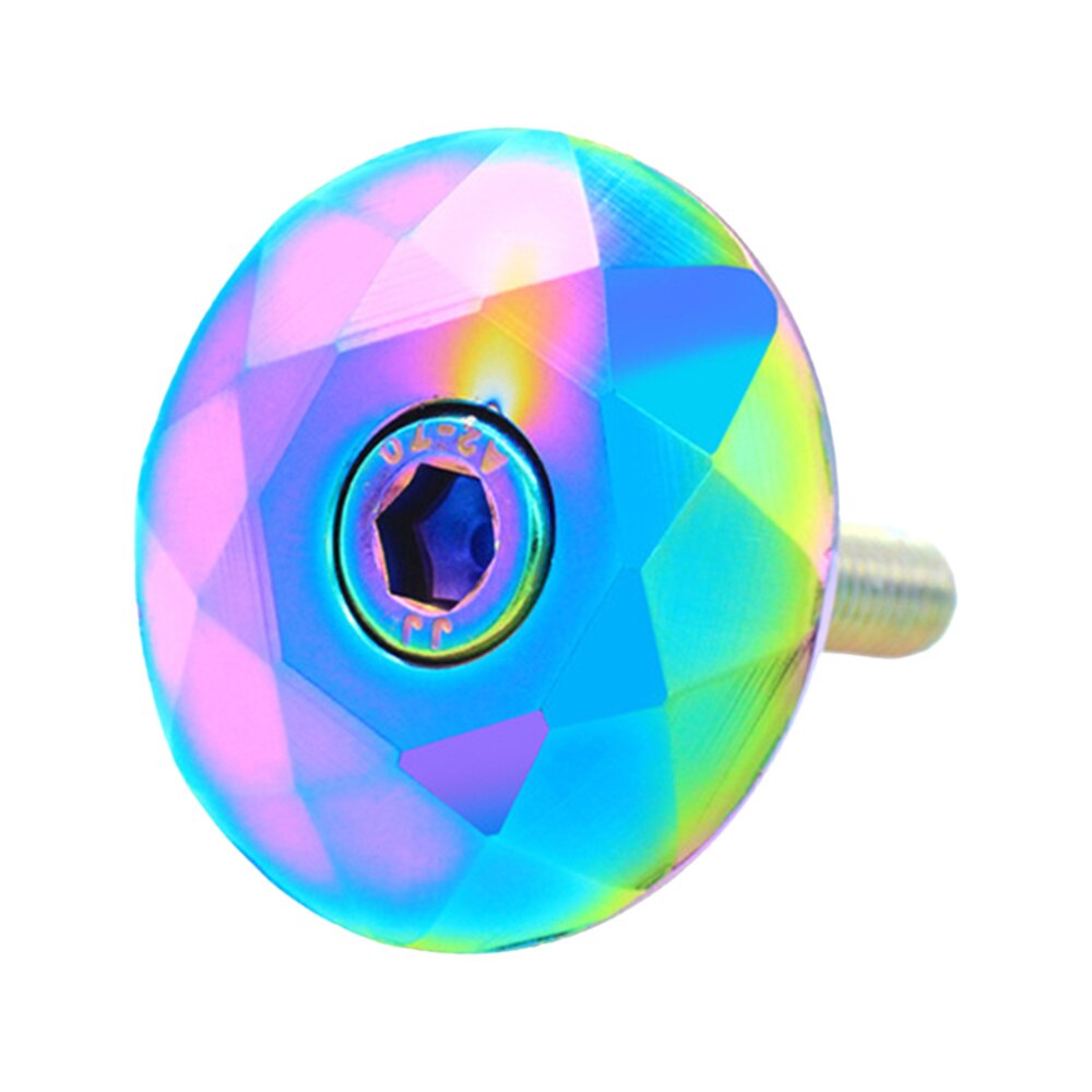 1Pc Aluminium Bike Headset Cover Mtb Headset Accessoires Op-Racefiets Hoofd Onderdelen Met Bout (Kleurrijke)