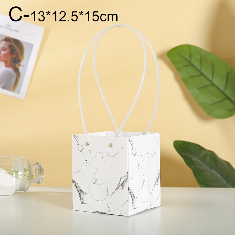 Flower Box Handbag Bouquet Packaging Show Window Bag DIY Supplies Cardboard Boxes: C