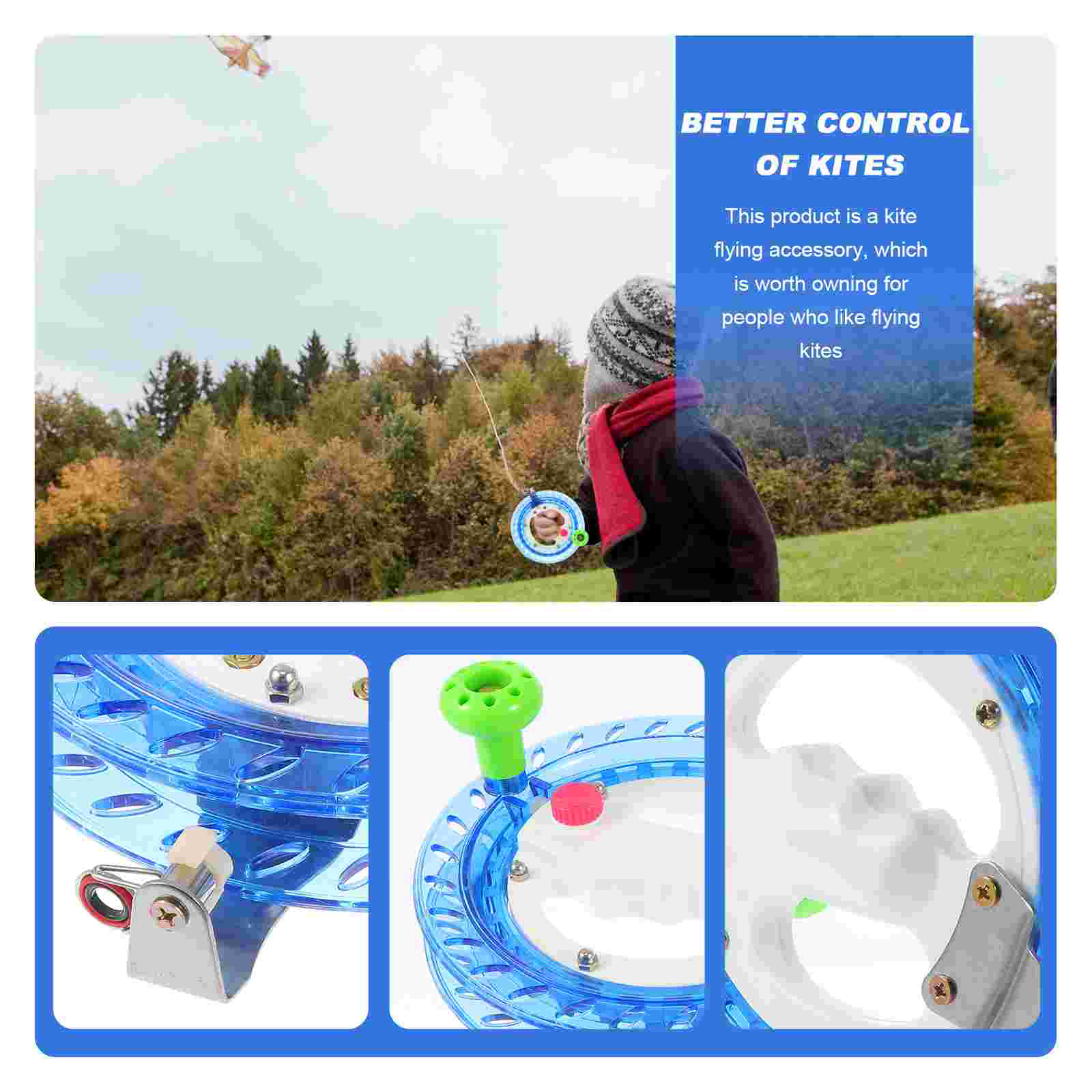 1Pc Kite Reel Winder Outdoor Kite Line Lockable Hand Wheel