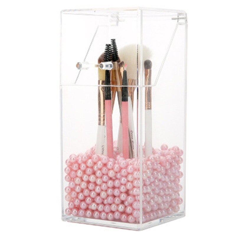 Makeup Organizer Cosmetic Box Acrylic Makeup Brush Holder Lipstick Pencil Storage Container Clear Storage Box Organizer