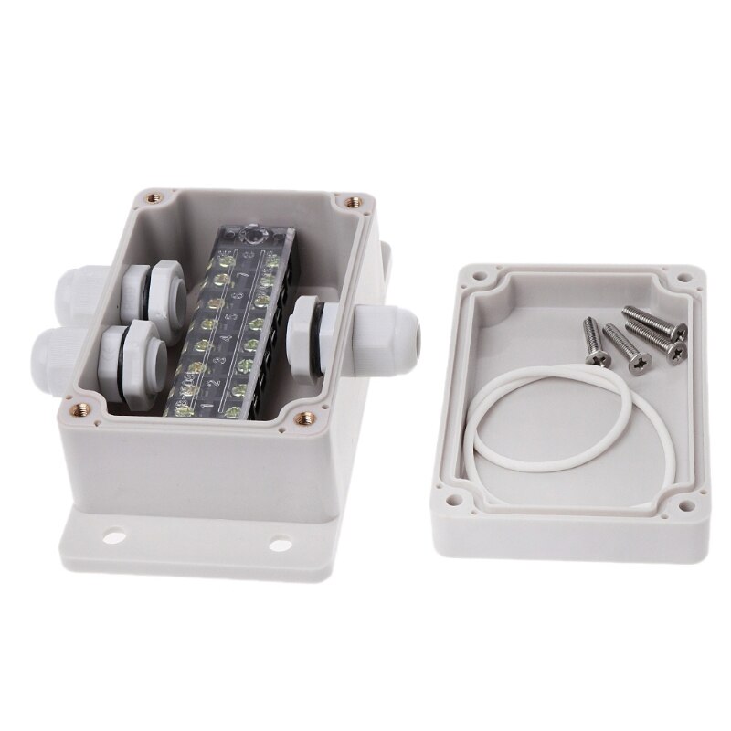 Abs Waterproof Junction Boxes Connection Outdoor Indoor Distribution Box Electrical Enclosure Case With Cable Glands Connector