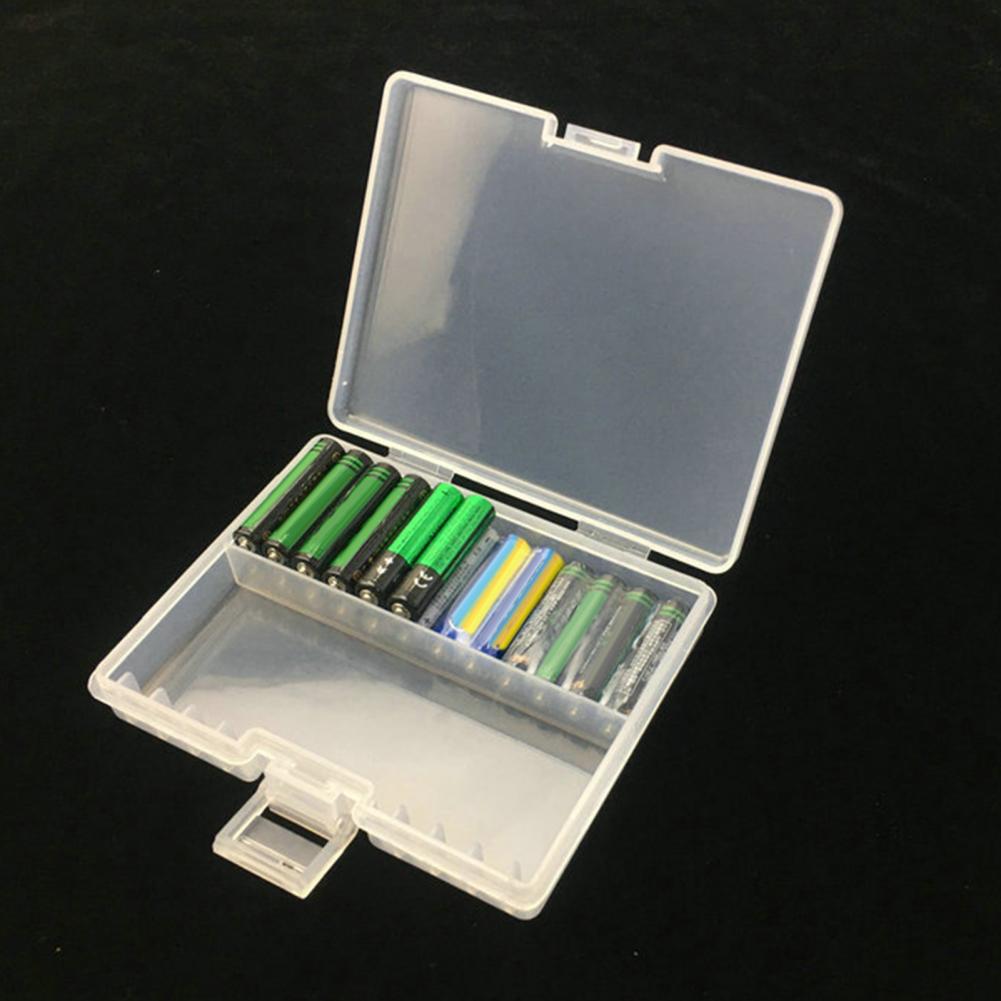 Battery Storage Container Useful 48Pcs AA AAA Cell Batteries Box Holder Case Lightweight Battery Storage Box