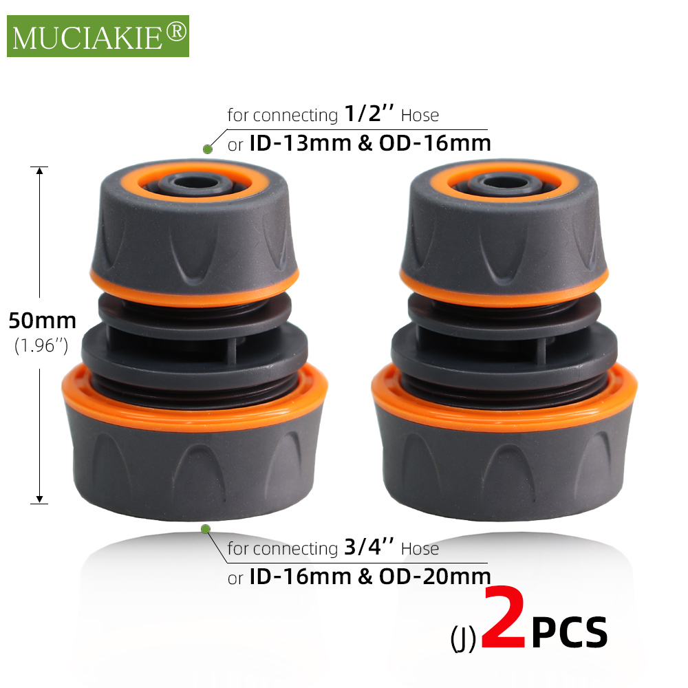 2Stck Garten Schlauch Schnell Anschlüsse Orange Gummi Kunststoff Kupplung Adapter Bewässerung Auto Waschen Gelenke 1/4'' 3/8'' 1/2'' 3/4'': Lila