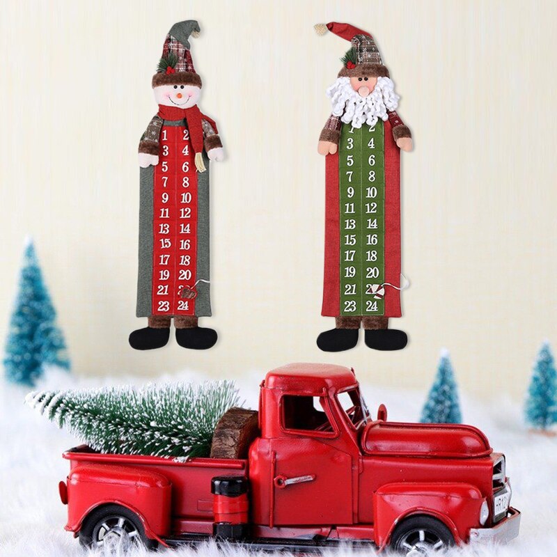 Hanging Christmas Calendar Cloth Office Party Supplies Celebration Christmas Unique Winter Year Calendar Children Desktop