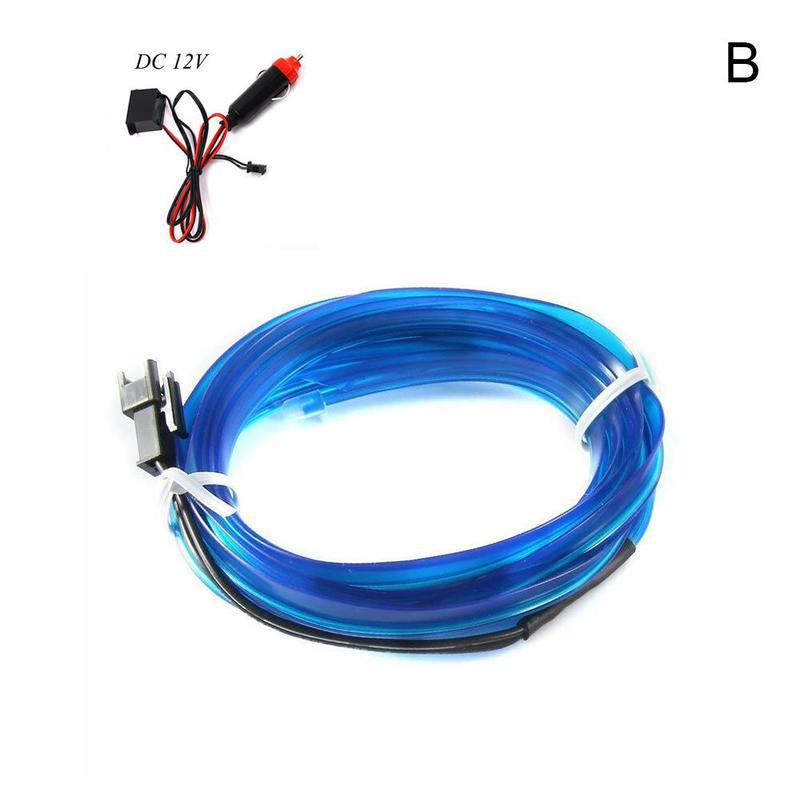 2M Auto-interieur Sfeer Lamp 12V Auto Flexibele Strip Led Strip Led Licht Auto Licht Koud Dashboard Interieur decorat E3X9: Blue