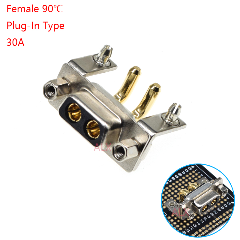 1 Stücke 2w2 30A 2 Stift Vergoldet Männlich Weiblich Hochstrom-leistungsstecker D-sub-Adapter Löt-/Stecker-in-Typ Steckdose Schweißen DB: verrotten