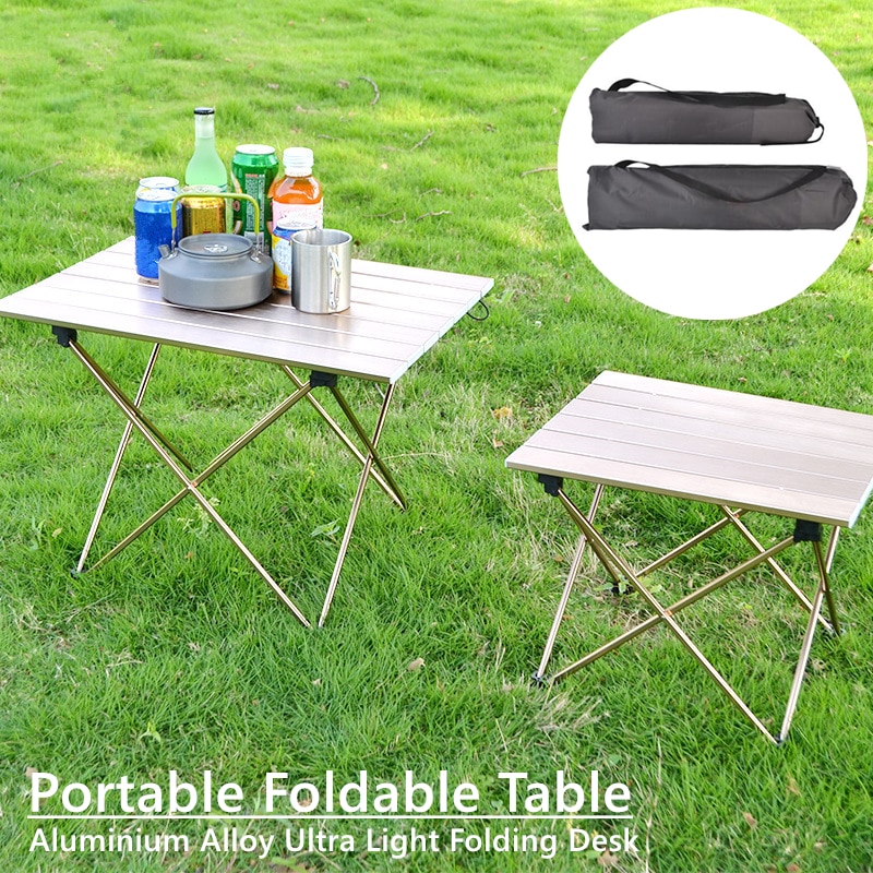 1Pc Draagbare Outdoor Klaptafel Ultralichte Aluminium Mini Inklapbare Bureau Voor Camping Wandelen Picknick Reizen