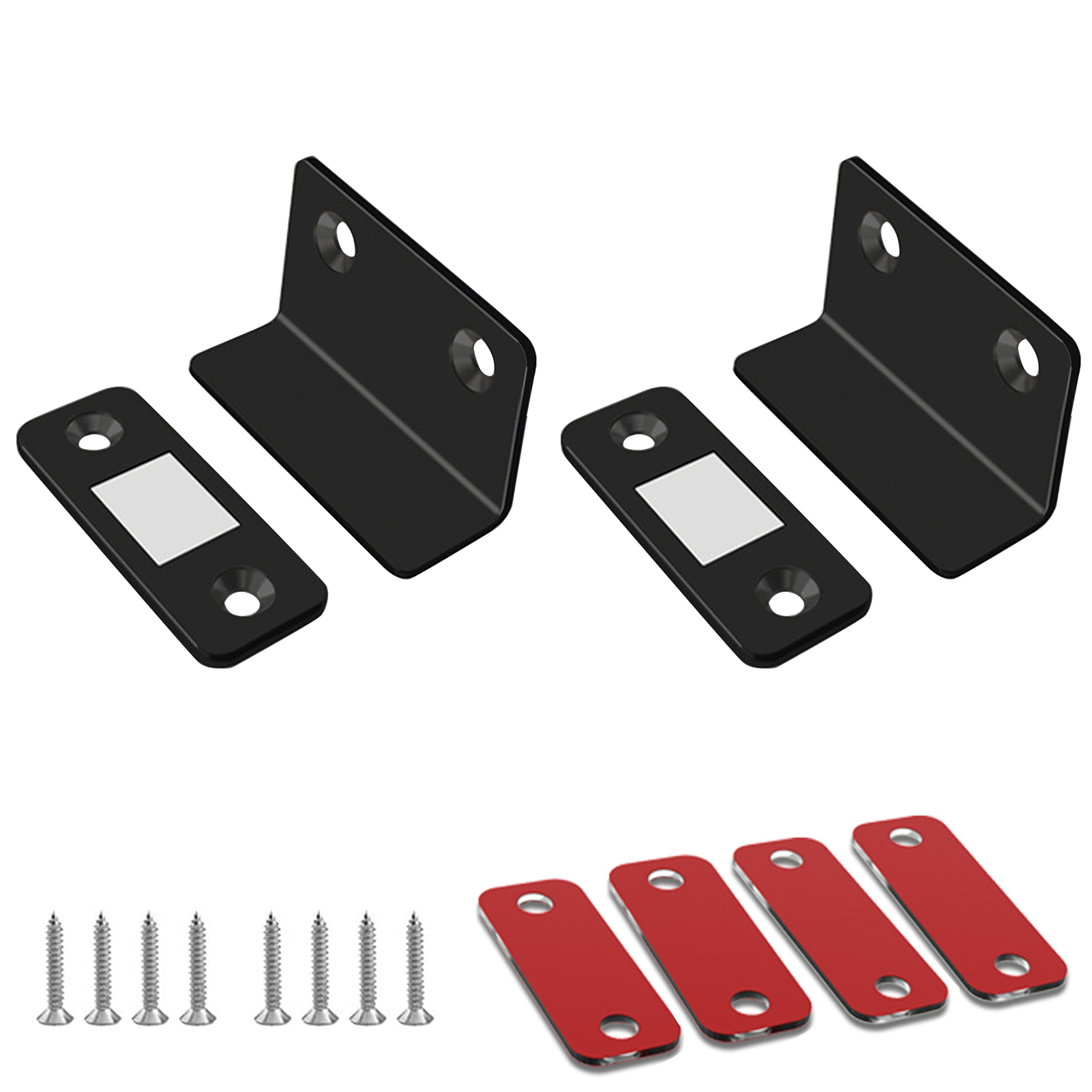 Door Kitchen Drawer Ultra Thin Closing Closet Invisible Cupboard L Shaped Adhesive Wardrobe Closures Cabinet Magnetic Catch