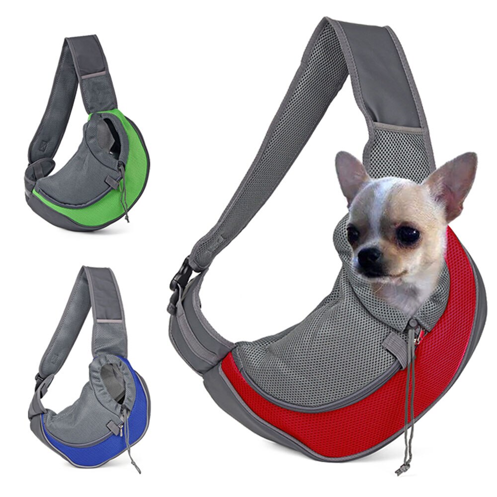Pet Carrier Cat Puppy Small Animal Dog Carrier Sling Front Mesh Travel Tote Shoulder Bag Breathable Mesh Backpack