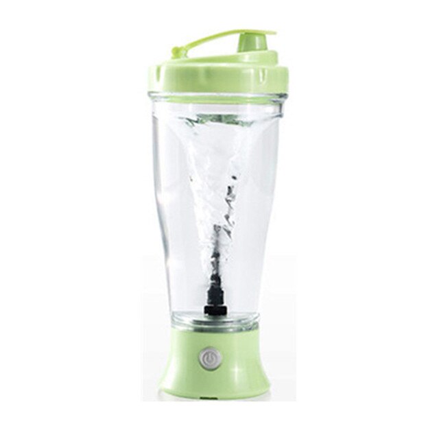 350Ml Automatische Shaker Fles Mengen Fles Sport Shaker Zelf Roeren Mok Draagbare Milkshake Elektrische Schudden Cup: Green