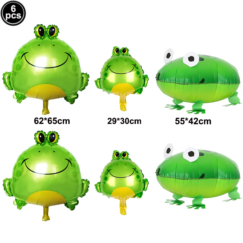Frog Party Decor Air Balloon Green Balloon Kit Walking Frog Foil Balloons for Kids Birthday Insect Animal Themed Party Supplies