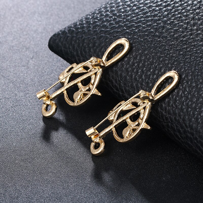 Weimanjingdian Crystal Rhinestones Pave Muzikale Borden Broche Reversspeldjes