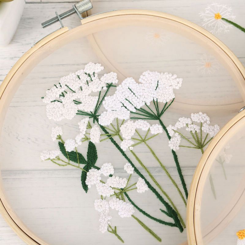 Planten Bloemen Borduurwerk Diy Garen Borduren Met Hoepel Schuur Naaien Kit Kruissteek Ambachten Hand-Gestikt Decor Europese stijl